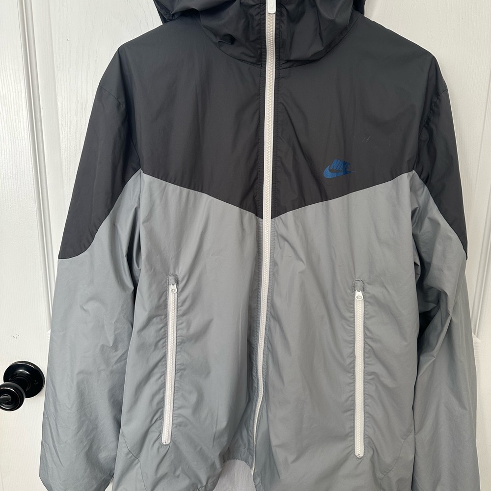 Nike Hooded Charcoal and light Gray Mesh Jacket